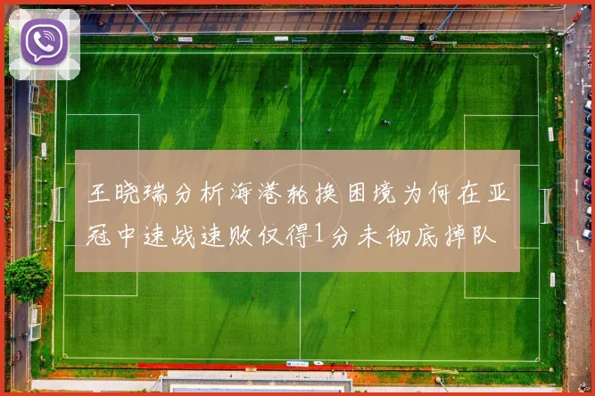 王晓瑞分析海港轮换困境为何在亚冠中速战速败仅得1分未彻底掉队